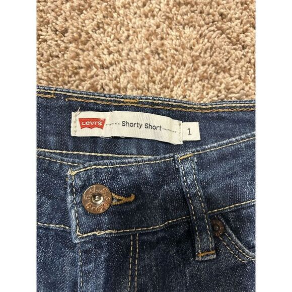 Levi's Women's Cut-Off Denim Shorts Blue Size 1J Juniors Summer Casual - Picture 2 of 5